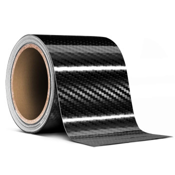 Vvivid High Gloss Epoxy Black Carbon Fiber Vinyl Detailing Wrap Tape Diy Roll (3 Inch X 20Ft)