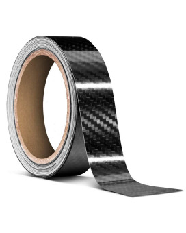 Vvivid High Gloss Epoxy Black Carbon Fiber Vinyl Detailing Wrap Tape Diy Roll (1 X 20Ft)