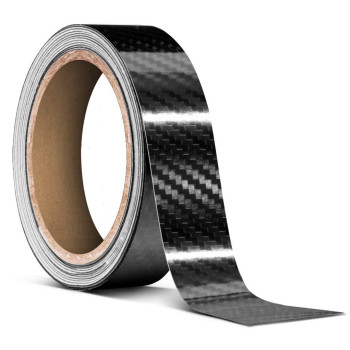 Vvivid High Gloss Epoxy Black Carbon Fiber Vinyl Detailing Wrap Tape Diy Roll (1 X 20Ft)