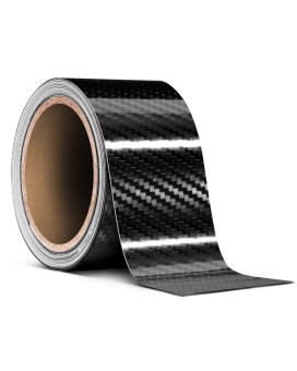 Vvivid High Gloss Epoxy Black Carbon Fiber Vinyl Detailing Wrap Tape Diy Roll (2 Inch X 20Ft)