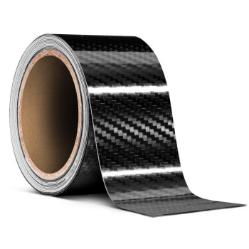 Vvivid High Gloss Epoxy Black Carbon Fiber Vinyl Detailing Wrap Tape Diy Roll (2 Inch X 20Ft)