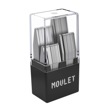 Moulet 56 Collar Stays For Mens Dress Shirts - Premium Dress Shirt Collar Inserts, 4 Sizes - Metal Collar Stays For Men (Stainless Steel)