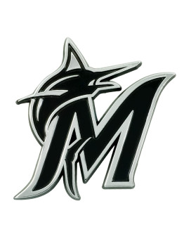 Fanmats 26629 Miami Marlins 3D Chrome Metal Auto Emblem