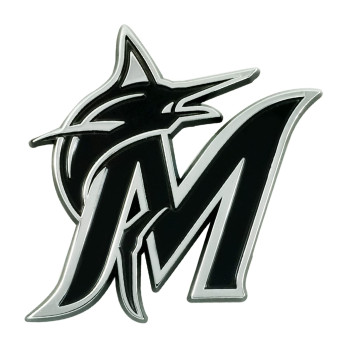 Fanmats 26629 Miami Marlins 3D Chrome Metal Auto Emblem