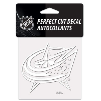 Wincraft Nhl Columbus Blue Jackets Decal4X4 Perfect Cut White Decal Team Colors One Size