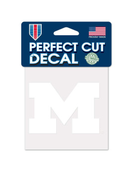 Ncaa Michigan Wolverines 4X4 Perfect Cut White Decal One Size Team Color