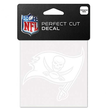 Wincraft Nfl Tampa Bay Buccaneers Decal4X4 Perfect Cut White Decal Team Colors One Size