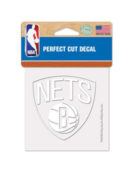 Wincraft Nba Brooklyn Nets Decal4X4 Perfect Cut White Decal Team Colors One Size