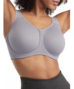 Wacoal Womens Full Figure Underwire Sports Bra, Lilace Gray With Zephyr, 36Dd Us