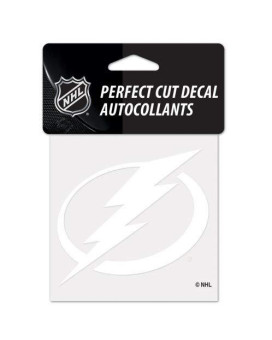 Wincraft Nhl Tampa Bay Lightning 4X4 Perfect Cut White Decal One Size Team Color