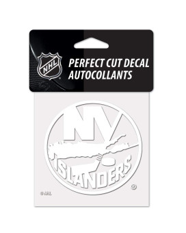 Wincraft Nhl New York Islanders Decal4X4 Perfect Cut White Decal Team Colors One Size