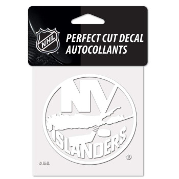 Wincraft Nhl New York Islanders Decal4X4 Perfect Cut White Decal Team Colors One Size