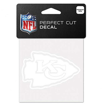 Wincraft Nfl Kansas City Chiefs Decal4X4 Perfect Cut White Decal Team Colors One Size