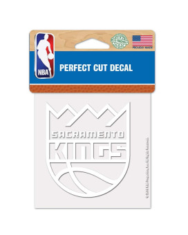 Wincraft Nba Sacramento Kings Decal4X4 Perfect Cut White Decal Team Colors One Size