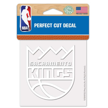 Wincraft Nba Sacramento Kings Decal4X4 Perfect Cut White Decal Team Colors One Size