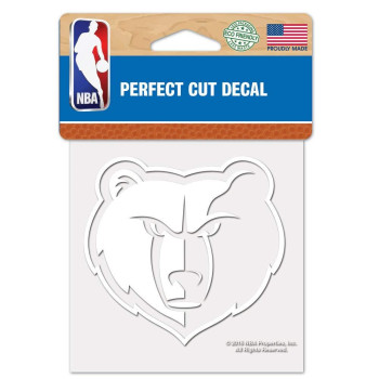 Wincraft Nba Memphis Grizzlies 4X4 Perfect Cut White Decal One Size Team Color