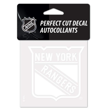 Wincraft Nhl New York Rangers Decal4X4 Perfect Cut White Decal Team Colors One Size