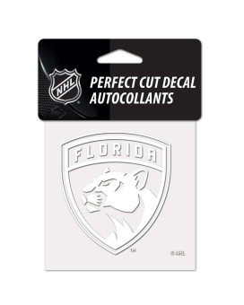 Wincraft Nhl Florida Panthers Decal4X4 Perfect Cut White Decal Team Colors One Size