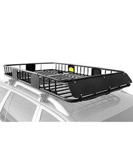 Xcar Roof Rack Carrier Basket Rooftop Cargo Carrier With Extension Black Car Top Luggage Holder 64X 39X 6 Universal For Suv Cars