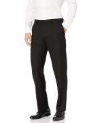 carkartEssentials Mens Classic-Fit Wrinkle-Resistant Stretch Dress Pant, Black, 32W X 31L