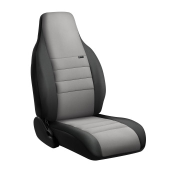 Fia Np99-75 Gray Custom Fit Front Seat Cover Bucket Seats - Neoprene (Black Wgray Center Panel)