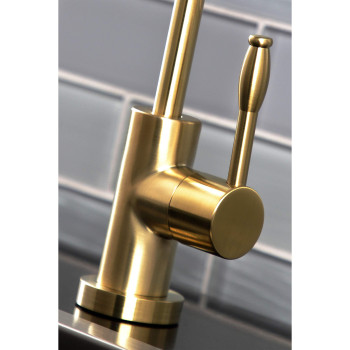 Kingston Brass KS6197NKL Nustudio Single-Handle Cold Water Filtration Faucet, Brushed Brass