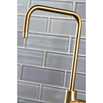 Kingston Brass KS6197NKL Nustudio Single-Handle Cold Water Filtration Faucet, Brushed Brass