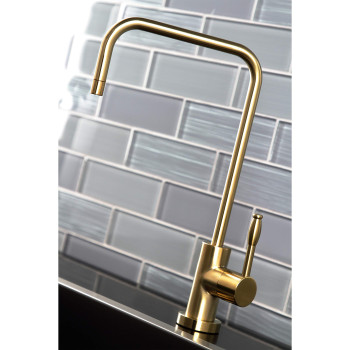 Kingston Brass KS6197NKL Nustudio Single-Handle Cold Water Filtration Faucet, Brushed Brass