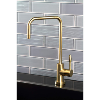 Kingston Brass KS6197NKL Nustudio Single-Handle Cold Water Filtration Faucet, Brushed Brass