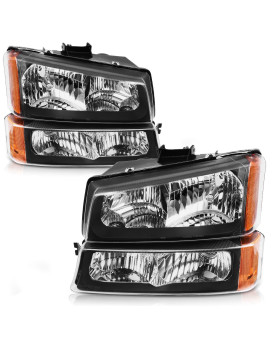 Autosaver88 Headlight Assembly Compatible With 2003 2004 2005 2006 Chevy Silverado Avalanche 150025003500 Headlamp Replacement(Not Fits Body Cladding Models)