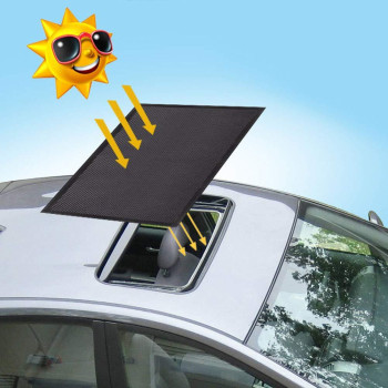 Magnetic Car Sunroof Sun Shade Breathable Mesh, Car Roof Cover For Overnight Camping, Quick Install, Uv Sun Protection For Moonroof And Side Window