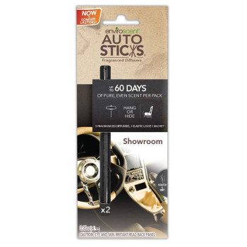 Enviroscents Auto Sticks Natural Car Air Fresheners, 1-Pack With 2 Sticks (Showroom)