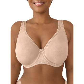 Fruit Of The Loom Womens Plus-Size Cotton Unlined Underwire Bra, Sand, 46Dd