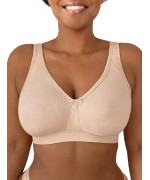 Fruit Of The Loom Womens Plus Size Wireless Cotton Full Coverage Bra, Sand, 46Dd Us