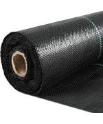 Happybuy Weed Barrier Landscape Fabric, 6 X 250 Ft, 41 Oz Premium Woven Ground Cover, Heavy Duty Pp Material Easy Setup, Weed Control For Outdoor Garden, Lawn, Driveway, Black