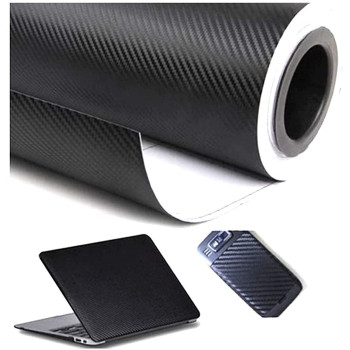 Laosiji 3D Carbon Fiber Vinyl Waterproof Adhesiveadhesive Cover Black Suitable For Carsstickers For Carmotorcycle Wrapdiy 1520Mm X 300Mm