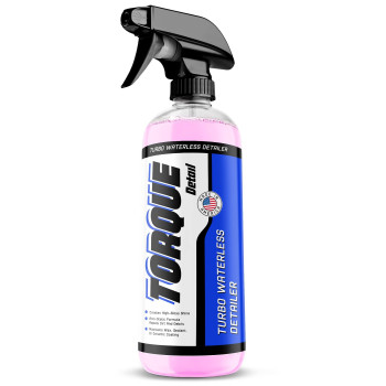 Torque Detail Ceramic Waterless Wash Quick Detailer (Gallon) - Anti-Static Waterless Car Wash Quick Detailer - Super High Gloss Formula, Enhances Shine Of Top Coat Wax Or Ceramic Coating (16 Fl Oz)