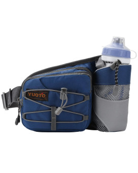 Yuoto Outdoor Fanny Pack With Water Bottle Holder For Walking Hiking Hydration Belt Waist Bag