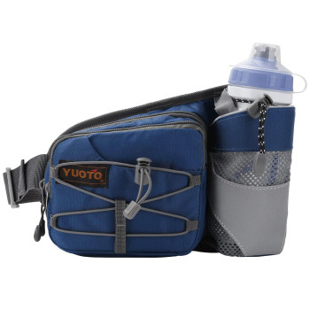 Yuoto Outdoor Fanny Pack With Water Bottle Holder For Walking Hiking Hydration Belt Waist Bag