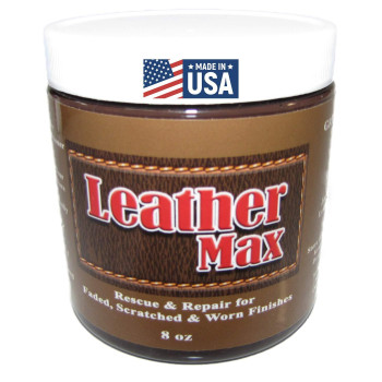 Blend It On Leather Max Large Project 8 Ounce Jar Refinish For Your Furniture, Jacket, Sofa Or Car Seat, Super Easy Instructions, Restore Any Material, Bonded, Pleather, Genuine (Medium Brown)