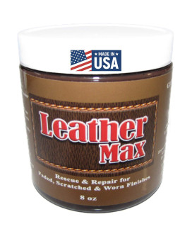 Blend It On Leather Max Large Project 8 Ounce Jar Refinish For Your Furniture, Jacket, Sofa Or Car Seat, Super Easy Instructions, Restore Any Material, Bonded, Pleather, Genuine (Scarlet Red)