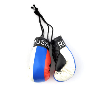 Red Hat Ent Hanging Car Mirror Mini Boxing Gloves (Russia)