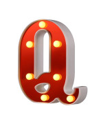 Samapet Q Led Marquee Letter Lights 26 Alphabet Red Pleasent Indoor Bright Night Lights Sign For Wedding Birthday Party Battery Powered Christmas Night Light Lamp Home Bar Decoration