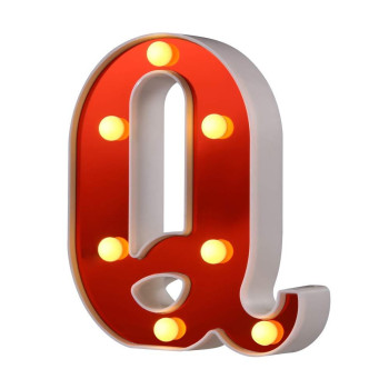 Samapet Q Led Marquee Letter Lights 26 Alphabet Red Pleasent Indoor Bright Night Lights Sign For Wedding Birthday Party Battery Powered Christmas Night Light Lamp Home Bar Decoration