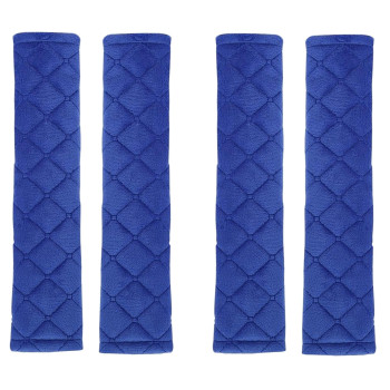 Andalus Seat Belt Covers For Adults, Car Seatbelt Cover, Universal, Soft, Comfortable, 4 Pack (Blue)