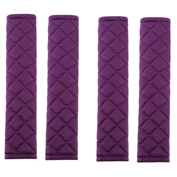 Andalus Seat Belt Covers For Adults, Car Seatbelt Cover, Universal, Soft, Comfortable, 4 Pack (Purple)