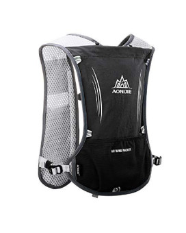 Azarxis Hydration Vest Backpack Pack 5L For Women And Men - Fit For Trail Marathoner Running Race (Black (5L) - Only Backpack)