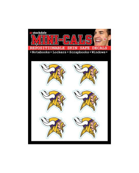 Wincraft Nfl Minnesota Vikings Face Tattoos Team Colors One Size