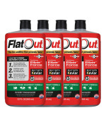 Flatout Tire Sealant Outdoor Power Equipment Formula - Prevent Flat Tires, Seal Leaks, Contains Kevlar, 32-Ounce Bottle, 4-Pack