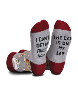 Cavertin Womens Novelty Socks With Gift Box Cat Lover Dog Mom Book Lover Cat Mom Llama Unicorn Sloth Corgi (Cat Lover)